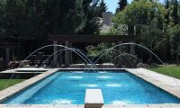 saratoga ranch with pool water jets