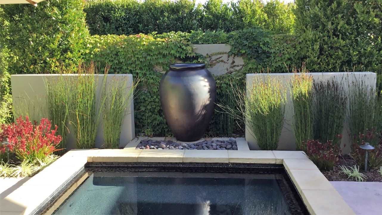menlo park spa water fountain for landscaping new backyard