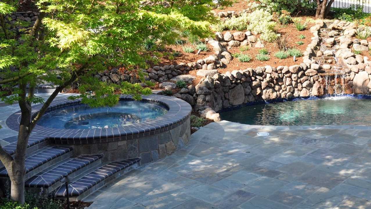 pleasanton spa pool waterfall