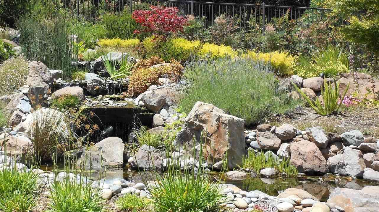 saratoga stone manor pond waterfall features in backyard design