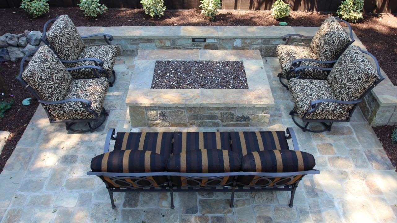 willow glen san jose fire pit stone and patio design, installation